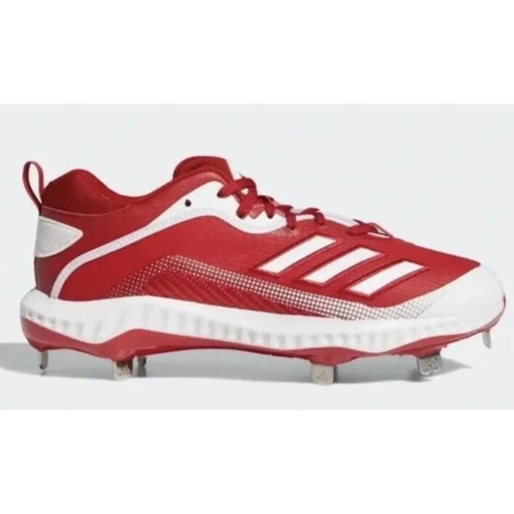 Men's Adidas‎ Icon 6 Bounce Baseball Cleats, Red/White, Size 15, FV9354